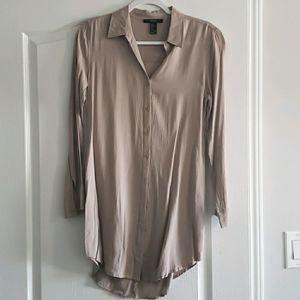 Forever 21 Long sleeve, Button-up dress